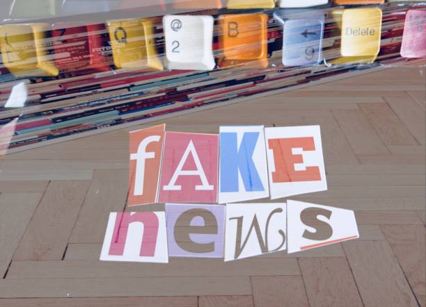 Colorful fake news letters